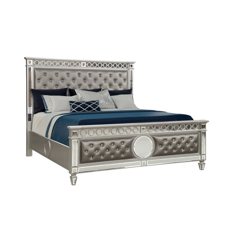 Rosdorf Park Symphony 5 Piece Bedroom Set, Silver | Wayfair